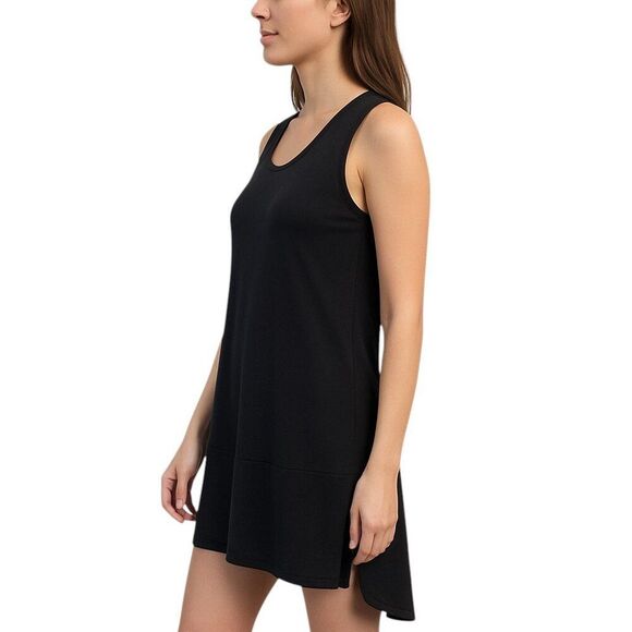 Elizabeth and James X-Small Black Sleeveless Tank Dress RTR Silk High Low Hem - Picture 1 of 16